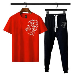 Red Lion Printed Trouser+t-shirts Tracksuit