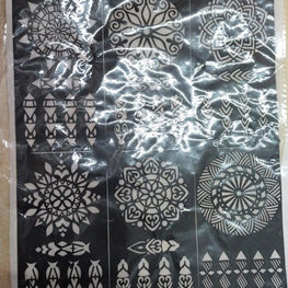 Mehndi Art Stickers For Hand (6pcs)